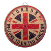 Londen - Union Jack - Welkom in het Verenigd Konin Dartbord (Voorkant)