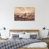 Londen van Greenwich, gegraveerd door Charles Turn Canvas Afdruk (Insitu (Slaapkamer))