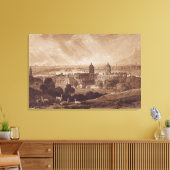 Londen van Greenwich, gegraveerd door Charles Turn Canvas Afdruk (Insitu (Woonkamer))