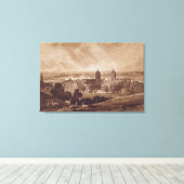 Londen van Greenwich, gegraveerd door Charles Turn Canvas Afdruk (Insitu (Houten vloer))