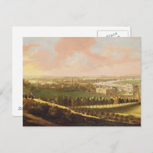 Londen van Greenwich Hill, c.1680 (olie op canvas) Briefkaart (Voorkant / Achterkant)