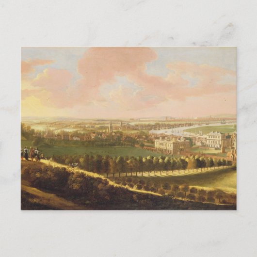 Londen van Greenwich Hill, c.1680 (olie op canvas) Briefkaart (Voorkant)