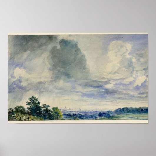 Londen vanaf Hampstead Heath (John Constable) Poster (Voorkant)