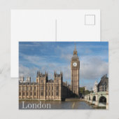 Londen, Verenigd Koninkrijk Big Ben Uitzicht Briefkaart (Voorkant / Achterkant)