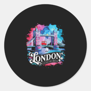 Londen Verenigd Koninkrijk Reizen Vakantie Ik Hou Ronde Sticker