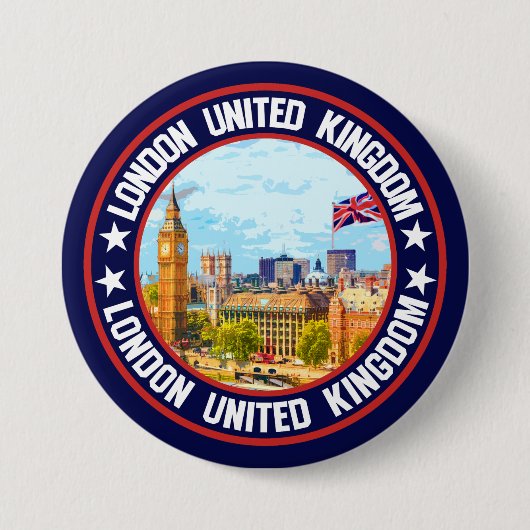 Londen Verenigd Koninkrijk Ronde Button 7,6 Cm (Voorkant)