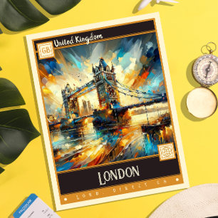 Londen, Verenigd Koninkrijk schilderij Briefkaart