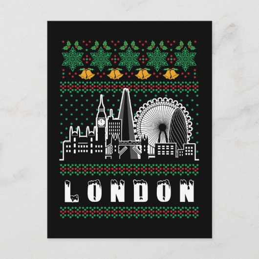 Londen Verenigd Koninkrijk Ugly Christmas Briefkaart (Voorkant)