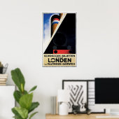 Londen -  verzendadvertentie poster (Thuiskantoor)