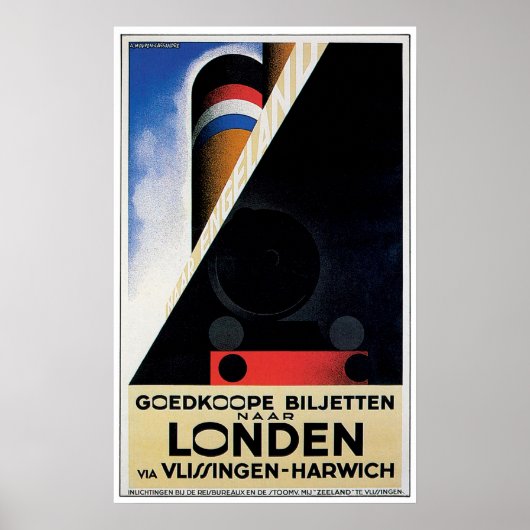 Londen -  verzendadvertentie poster (Voorkant)