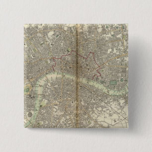 Londen Vierkante Button 5,1 Cm