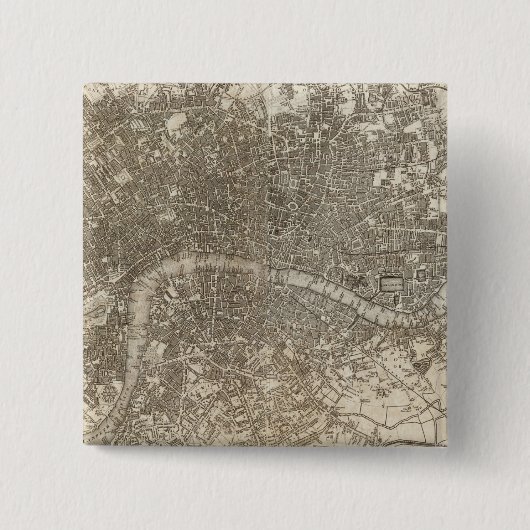 Londen Vierkante Button 5,1 Cm (Voorkant)