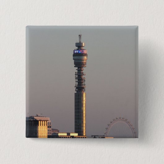 Londen Vierkante Button 5,1 Cm (Voorkant)