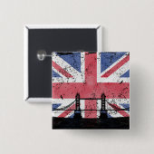 Londen Vierkante Button 5,1 Cm (Voorkant /achterkant)