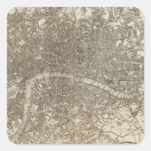 Londen Vierkante Sticker