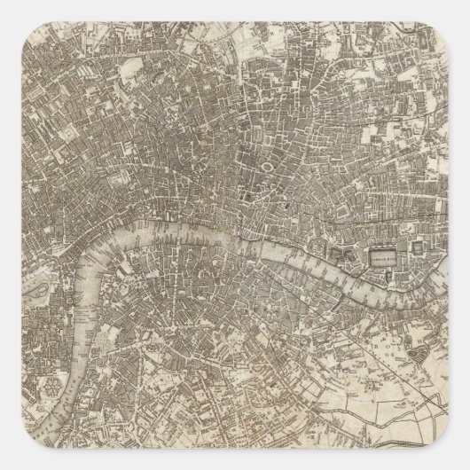 Londen Vierkante Sticker (Voorkant)