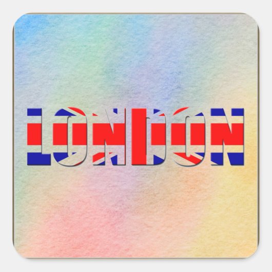 Londen Vierkante Sticker (Voorkant)