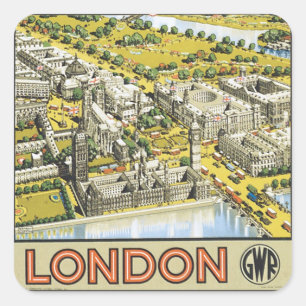 Londen Vierkante Sticker