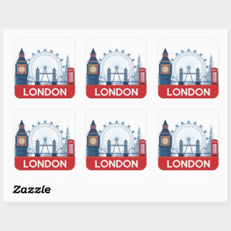 Londen Vierkante Sticker