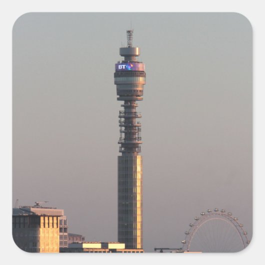 Londen Vierkante Sticker (Voorkant)