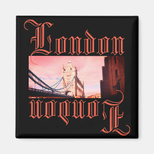 Londen Vintage City Tower Bridge Landschap Magneet
