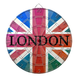 LONDEN Vintage Klassiek Verenigd Koninkrijk Vlagon Dartbord