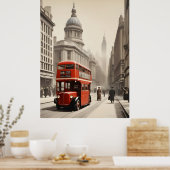 Londen vintage poster (Keuken)