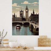 Londen vintage poster (Keuken)
