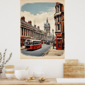 Londen vintage poster (Keuken)