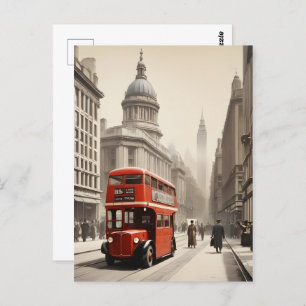 Londen vintage poster briefkaart