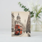 Londen vintage poster briefkaart (Staand voorkant)