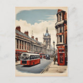 Londen vintage poster briefkaart (Voorkant)