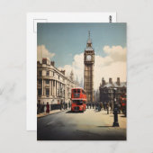 Londen vintage poster briefkaart (Voorkant / Achterkant)