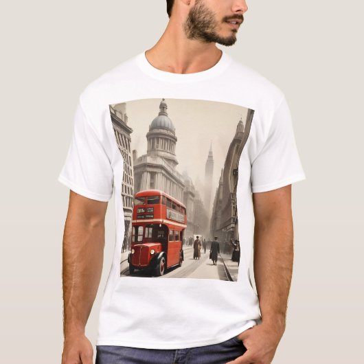Londen vintage poster t-shirt (Voorkant)