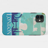 Londen vintage reisposter Case-Mate iPhone case (Achterkant (horizontaal))