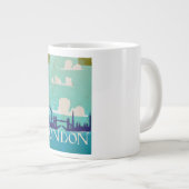 Londen vintage reisposter grote koffiekop (Voorkant rechts)