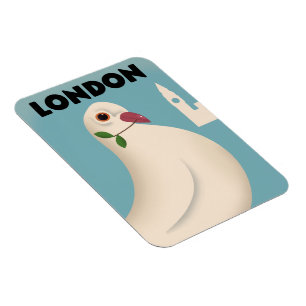 Londen vintage stijl reisposter. magneet