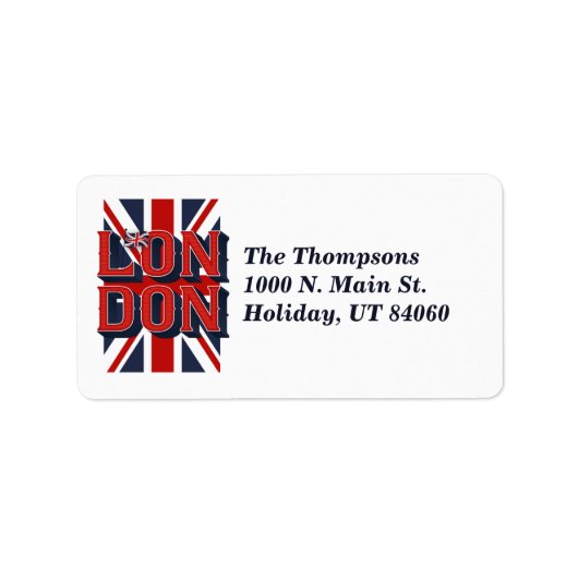 Londen Vlag / Mailing Labels (Voorkant)