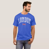 Londen Vlag Stad retro T-shirt (Voorkant volledig)