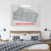  Londen voor de GROTE BRAND Canvas Afdruk (Insitu (Slaapkamer))