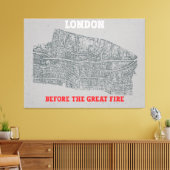  Londen voor de GROTE BRAND Canvas Afdruk (Insitu (Woonkamer))