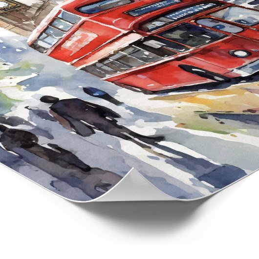 Londen Waterverf Art Print (Hoek)