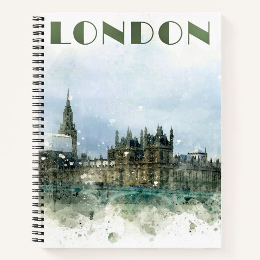Londen waterverf illustratie notitieboek (Voorkant)