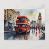Londen waterverf kunst briefkaart (Voorkant)