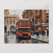 Londen waterverf kunst briefkaart (Voorkant)