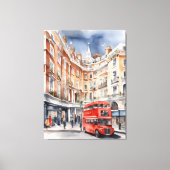Londen waterverf kunst canvas afdruk (Voorkant)