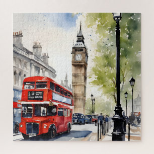 Londen waterverf kunst legpuzzel