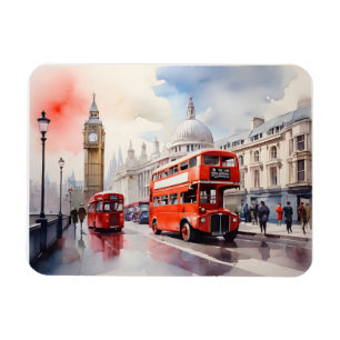 Londen waterverf kunst magneet