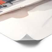 Londen waterverf kunst poster (Hoek)