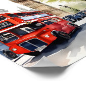 Londen waterverf kunst poster (Hoek)